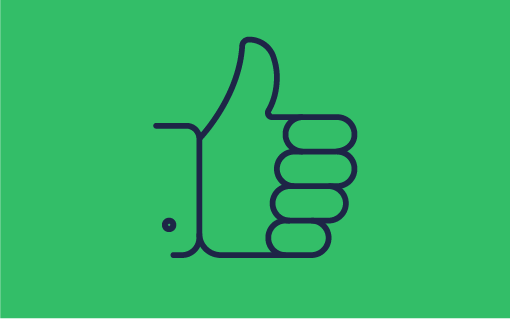 icon of a thumbs up